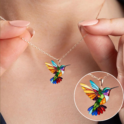 Multicolour Hummingbird Necklace – For Bird Lovers & Jewellery Enthusiasts