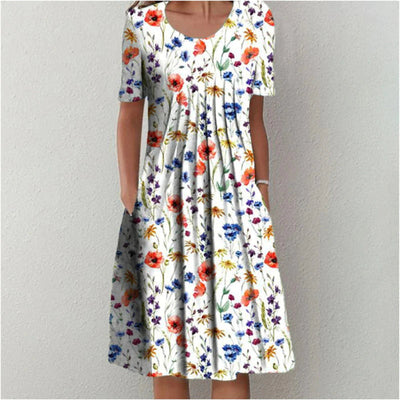 Rose™ | Stylish and Casual Floral Dress with Pockets