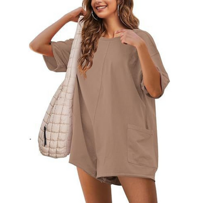 DULCINEA™ - Comfort Tee-Style Short Romper