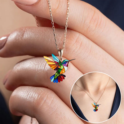 Multicolour Hummingbird Necklace – For Bird Lovers & Jewellery Enthusiasts