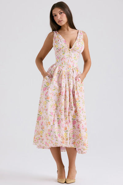 Aeliana - Elegant Flattering Summer Dress