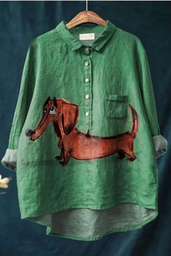 Lily® | Blouse with Dog Print