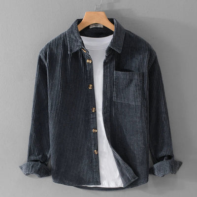 Falko – Cord Shirt with Button Placket