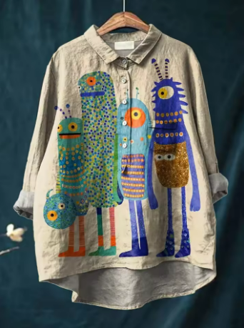 Chloe® | Blouse with Monster Print