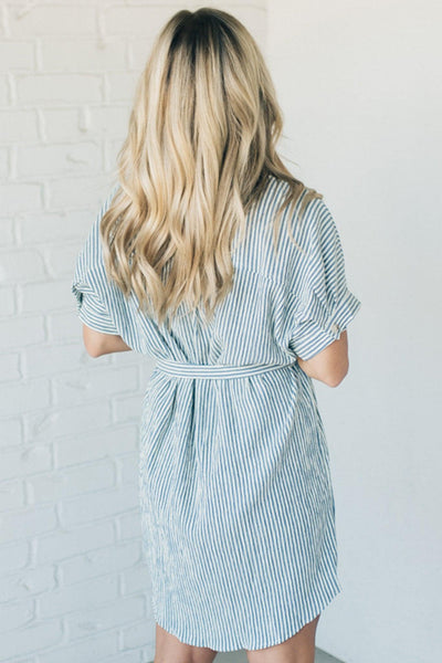 Theo Premium Striped Shirt Dress