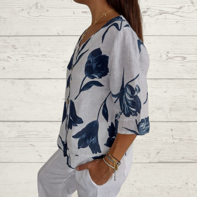 Dahlia - Blossom Print Blouse