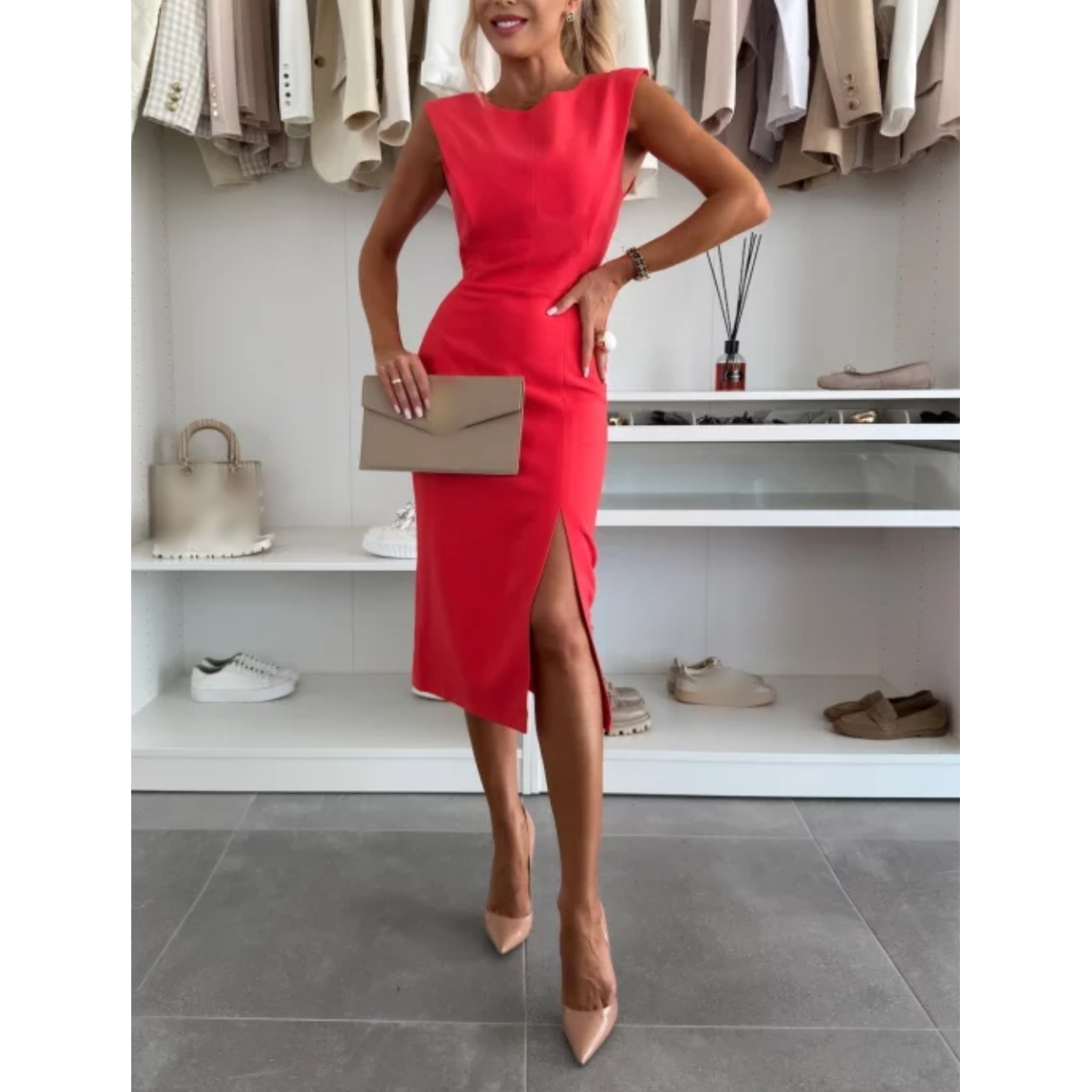 FAYLORA™ | FlowCharm Slit Dress